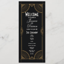 Trouwmenu Jaren 20 Bruiloft Ceremonie Art Deco Det