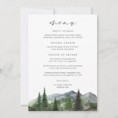Trouwmenu kaart bergbos drukbaar (Voorkant)