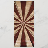 Trouwmenu kaart in vintage kermis circusstijl (Achterkant)