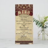 Trouwmenu kaart in vintage kermis circusstijl (Staand voorkant)