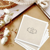 Trouwmenu kaart minimaal vintage