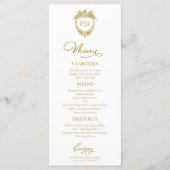 Trouwmenu Kaarten met Gouden Script (Voorkant)