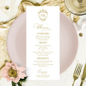 Trouwmenu Kaarten met Gouden Script