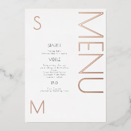Trouwmenu Kaarten met Reliëf