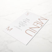 Trouwmenu Kaarten met Reliëfletters (Gedraaid)