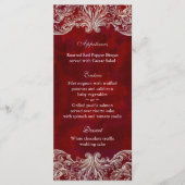 Trouwmenu Kaarten Red Rose Garden (Voorkant)