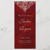 Trouwmenu Kaarten Red Rose Garden V2 (Achterkant)