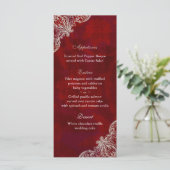 Trouwmenu Kaarten Red Rose Garden V2 (Staand voorkant)