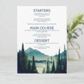 Trouwmenu Kaarten voor Camping (Staand voorkant)