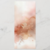 Trouwmenu Koel RozeGoud Waterverf Menu (Achterkant)