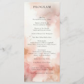Trouwmenu Koel RozeGoud Waterverf Welkom Menu (Achterkant)