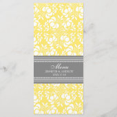 Trouwmenu Lemon Grey Damask Menu (Achterkant)