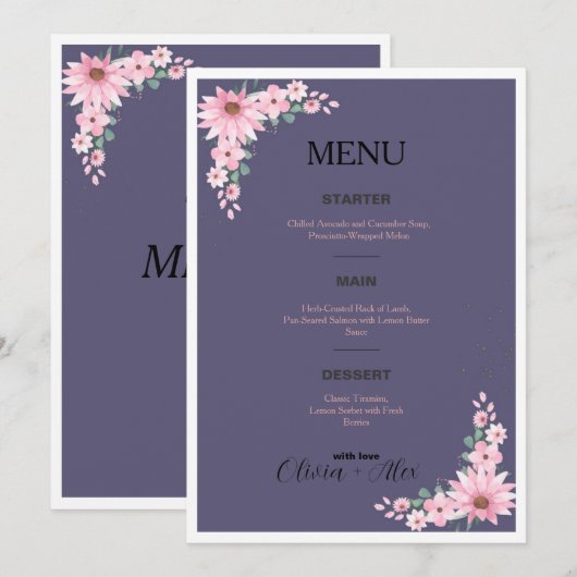 Trouwmenu Menu (Voorkant / Achterkant)