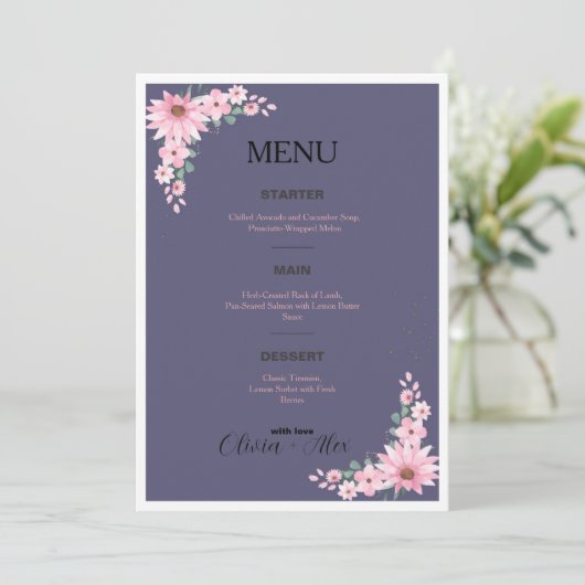 Trouwmenu Menu (Staand voorkant)