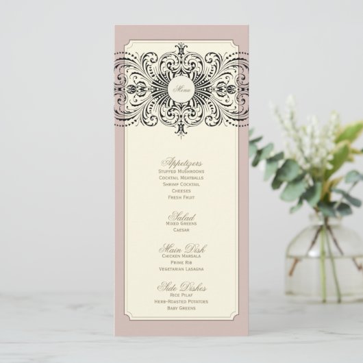 {} trouwmenu menu (Staand voorkant)
