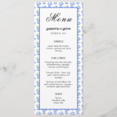 Trouwmenu met Blauwe Klokjes Menu (Voorkant)
