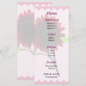 Trouwmenu met kersen en chocolade menu (Voorkant / Achterkant)