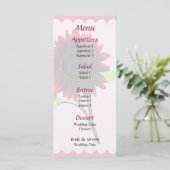 Trouwmenu met kersen en chocolade menu (Staand voorkant)