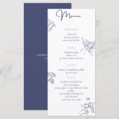 Trouwmenu met maritiem thema menu (Voorkant / Achterkant)