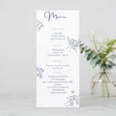 Trouwmenu met maritiem thema menu (Staand voorkant)