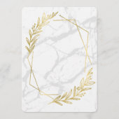 Trouwmenu met marmer- en goudeffect menu (Achterkant)