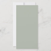 Trouwmenu met monogram Hart Ronde Salie Roze  (Achterkant)