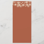 Trouwmenu met Terracotta Sliertverlichting Menu (Achterkant)