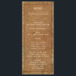 Trouwmenu met vintage kaart als thema voor een bru<br><div class="desc">Uniek ontwerp voor een trouwkaart met een vintage bestemming met een gedecoreerde wereldkaart op oud ambachtelijk papier. Gebruik de aanpassingstool om uw informatie toe te voegen. Voor meer,  zie ook,  mijn Vintage Map Destination Wedding Collection.</div>