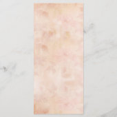 Trouwmenu met vintage kantrozen en oud papier menu (Achterkant)