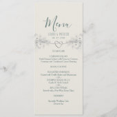 Trouwmenu met wilde bloemen en boho-stijl menu (Voorkant)