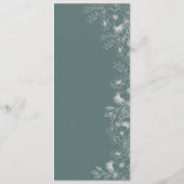 Trouwmenu met wilde bloemen en boho-stijl menu (Achterkant)