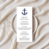 Trouwmenu met Zeeanker Thema Menu