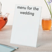 trouwmenu reclamebord met voetstuk (Insitu)