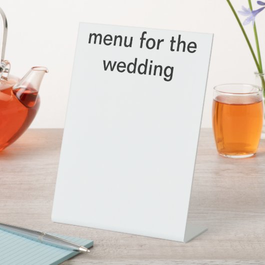 trouwmenu reclamebord met voetstuk (Insitu)