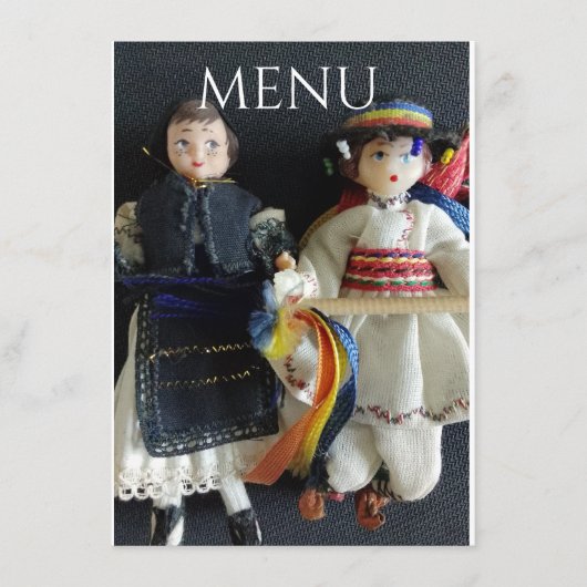 Trouwmenu Roemeense Nationale Menu (Voorkant)