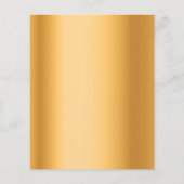 Trouwmenu roze bloemen goud glans elegant (Achterkant)