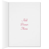 Trouwmenu Roze Hart en Vlinders (Binnen (Rechts))