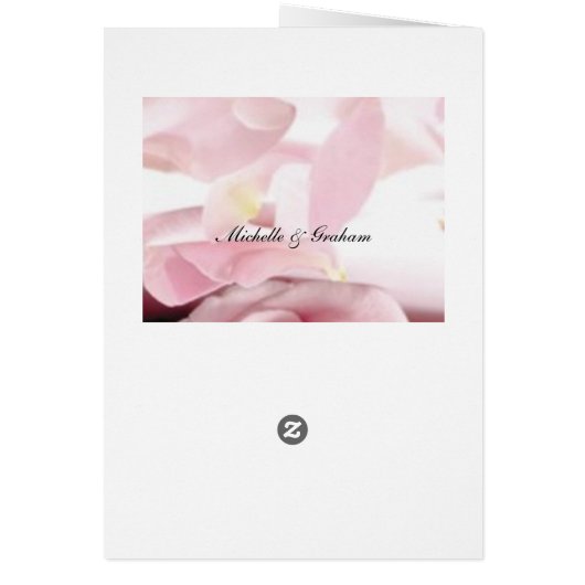 Trouwmenu Roze Rozen (Achterkant)