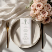 Trouwmenu Sage Gray Toile de Jouy Menu