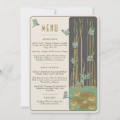 Trouwmenu Victoriaanse Dromen Libellen Kaart (Voorkant)