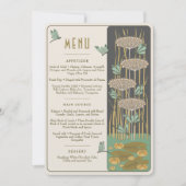 Trouwmenu Victorian Dreams Libellen Kaart (Voorkant)