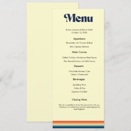 Trouwmenu 'Vintage Vibes' Menu