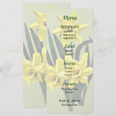Trouwmenu voor Moeder Narzissen en de Tweeling Menu (Voorkant / Achterkant)