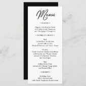 Trouwmenu - Vrijgezellenfeest Menu - Frans (Voorkant / Achterkant)