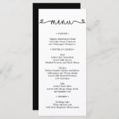 Trouwmenu - Vrijgezellenfeest Menu - Harten (Voorkant / Achterkant)