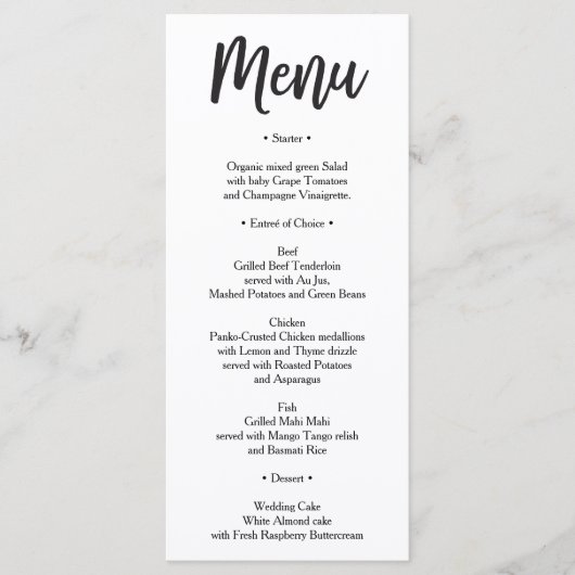 Trouwmenu - Vrijgezellenfeest Menu - Sweet (Voorkant)