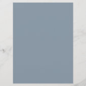 Trouwmenu | Waterverf Stofblauwe Bloemen Menu (Achterkant)