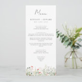 Trouwmenu Wilde Bloemenweide Menu (Staand voorkant)