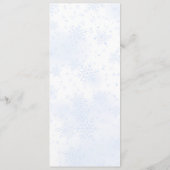 Trouwmenu Winter Snow Card Programmakaart (Achterkant)