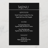 Trouwmenu Wit Magnolia Zwart en Wit Menu (Achterkant)